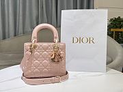 Dior Lady Small Pink Bag Size 20 x 17 x 8 cm - 1