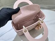 Dior Lady Small Pink Bag Size 20 x 17 x 8 cm - 5