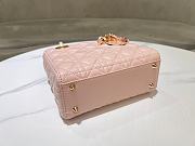 Dior Lady Small Pink Bag Size 20 x 17 x 8 cm - 4