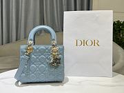 Dior Lady Small Blue Bag Size 20 x 17 x 8 cm - 1