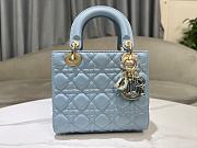 Dior Lady Small Blue Bag Size 20 x 17 x 8 cm - 3