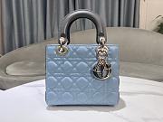 Dior Lady Small Blue/Gray Bag Size 20 x 17 x 8 cm - 5