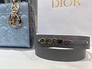 Dior Lady Small Blue/Gray Bag Size 20 x 17 x 8 cm - 4