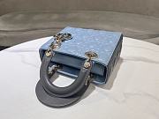 Dior Lady Small Blue/Gray Bag Size 20 x 17 x 8 cm - 2