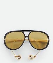 Bottega Veneta Drop Aviator Sunglasses  - 3