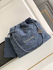 Chanel 22 Denim Garbage Bag Size 35 x 37 x 7 cm - 1