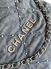 Chanel 22 Denim Garbage Bag Size 35 x 37 x 7 cm - 3