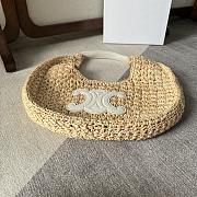 Celine Classic Panier Hobo Bag In Raffia Size 33 x 16 x 4 cm - 6