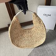 Celine Classic Panier Hobo Bag In Raffia Size 33 x 16 x 4 cm - 3