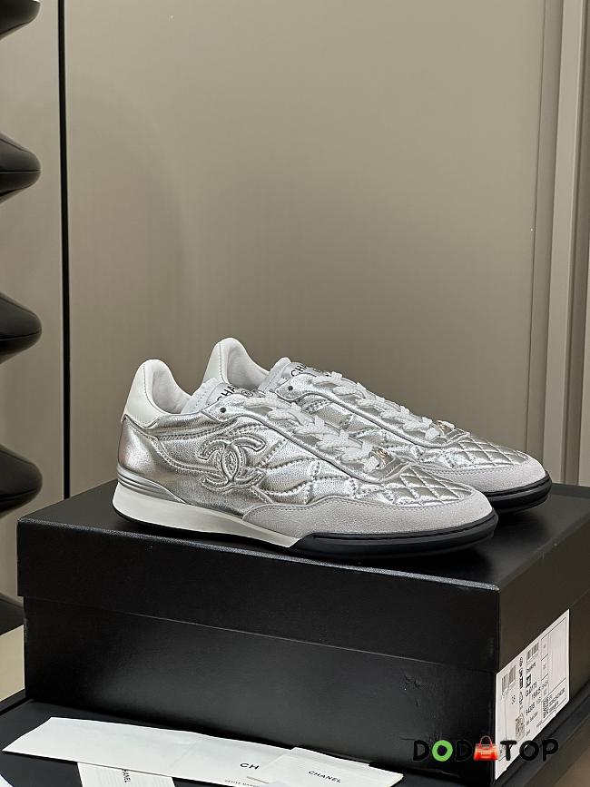 Chanel Low-Top Sneakers Silver - 1