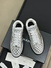 Chanel Low-Top Sneakers Silver - 3