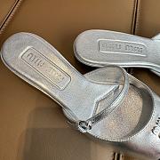 Miu Miu Silver Slippers - 2