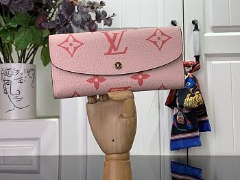 Louis Vuitton Long Wallet M60699 Pink Size 19 x 10 cm