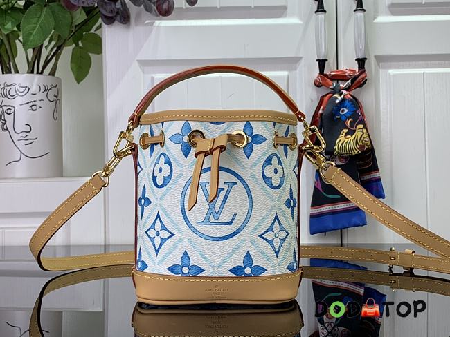 Louis Vuitton Nano Noé Bucket Bag M83620 Blue Size 13 x 16 x 10 cm - 1