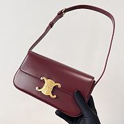 Celine Triomphe Underarm Bag Dark Red Size 20 x 11 x 4 cm - 6