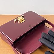 Celine Triomphe Underarm Bag Dark Red Size 20 x 11 x 4 cm - 4