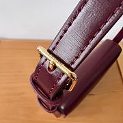 Celine Triomphe Underarm Bag Dark Red Size 20 x 11 x 4 cm - 2