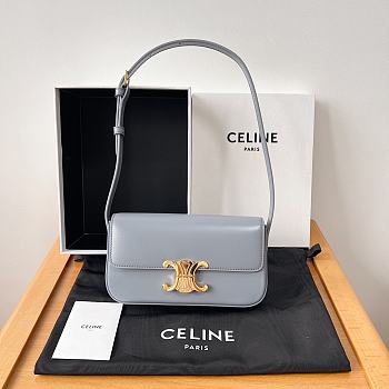 Celine Triomphe Underarm Bag Arctic Blue Size 20 x 11 x 4 cm