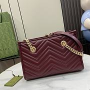 Gucci Marmont Small Tote Bag Red Size 26.5 x 18.5 x 12.5 cm - 6