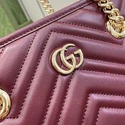 Gucci Marmont Small Tote Bag Red Size 26.5 x 18.5 x 12.5 cm - 5