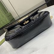 Gucci GG Marmont Mini Shoulder Bag Black Patent Size 10 x 16.5 x 4.5 cm - 2