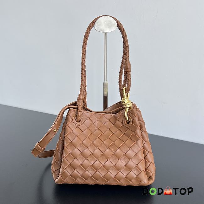 Bottega Veneta Andiamo Paravhute Handbag Brown Size 21 x 17 x 16.5 cm - 1