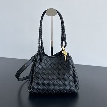Bottega Veneta Andiamo Paravhute Handbag Black Size 21 x 17 x 16.5 cm