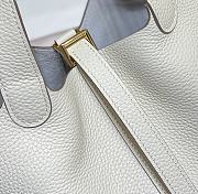 Hermes Picotin Togo Cowhide Gold Hardware White Size 22 cm - 6