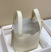 Hermes Picotin Togo Cowhide Gold Hardware White Size 22 cm - 4