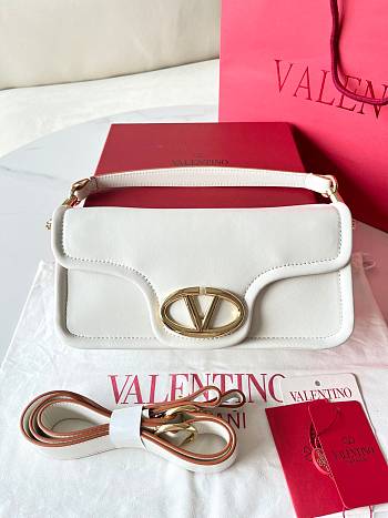 Valentino Vlogo 1960 Medium Lambskin Handbag White Size 26 x 13 x 9 cm