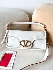 Valentino Vlogo 1960 Medium Lambskin Handbag White Size 26 x 13 x 9 cm - 2