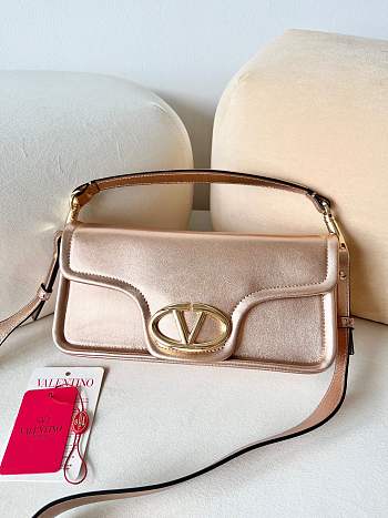 Valentino Vlogo 1960 Medium Lambskin Handbag Gold Size 26 x 13 x 9 cm
