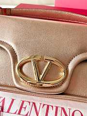 Valentino Vlogo 1960 Medium Lambskin Handbag Gold Size 26 x 13 x 9 cm - 6