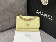 Chanel Woc Lambskin Gold Hardware Yellow Size 19 cm - 1