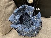 Chanel Denim Shopping Bag Size 35 cm - 3