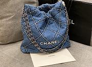 Chanel Denim Shopping Bag Size 35 cm - 2