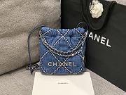 Chanel Denim Shopping Bag Size 20 cm - 5