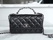 Chanel CC Woc 19 Black Lambskin Silver Hardware Size 11 x 18.5 x 6 cm - 1