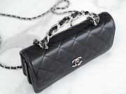 Chanel CC Woc 19 Black Lambskin Silver Hardware Size 11 x 18.5 x 6 cm - 4