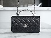 Chanel CC Woc 19 Black Lambskin Silver Hardware Size 11 x 18.5 x 6 cm - 3