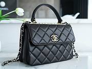 Chanel Trendy Lambskin Black Gold Hardware Size 25 cm - 3