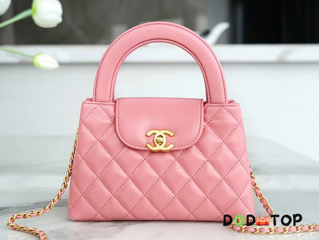 Chanel Kelly Handle Bag Coral Pink Large Size 13 × 19 × 7 cm - 1