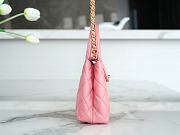 Chanel Kelly Handle Bag Coral Pink Large Size 13 × 19 × 7 cm - 6