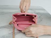 Chanel Kelly Handle Bag Coral Pink Large Size 13 × 19 × 7 cm - 5