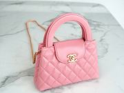 Chanel Kelly Handle Bag Coral Pink Large Size 13 × 19 × 7 cm - 4