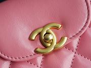 Chanel Kelly Handle Bag Coral Pink Large Size 13 × 19 × 7 cm - 2