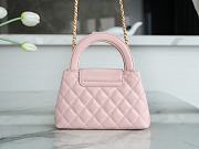 Chanel Kelly Handle Bag Light Pink Large Size 13 × 19 × 7 cm - 4