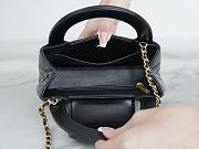 Chanel Kelly Handle Bag Black Large Size 13 × 19 × 7 cm - 6