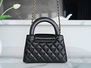 Chanel Kelly Handle Bag Black Large Size 13 × 19 × 7 cm - 3