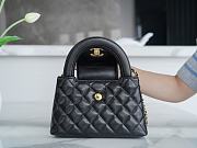 Chanel Kelly Handle Bag Black Large Size 13 × 19 × 7 cm - 2